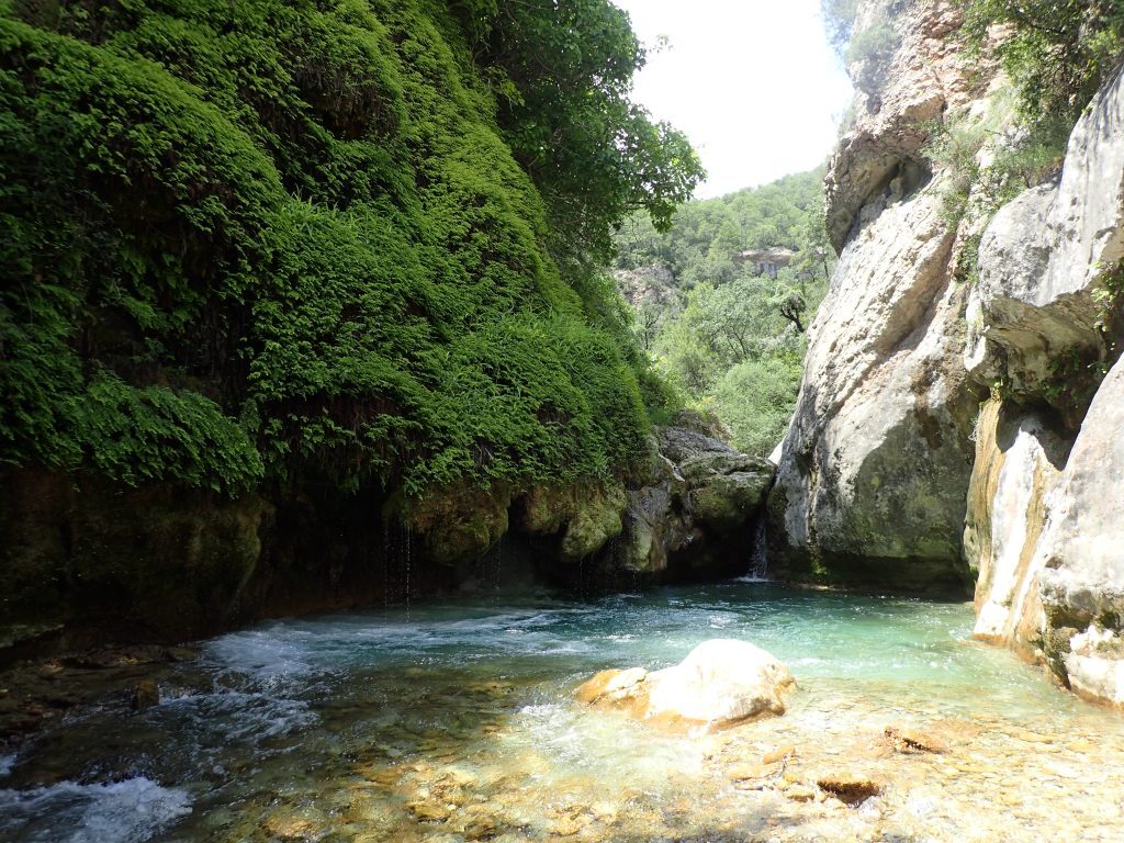 Barranc del forat del bulí a la baronia del rialb amb guia